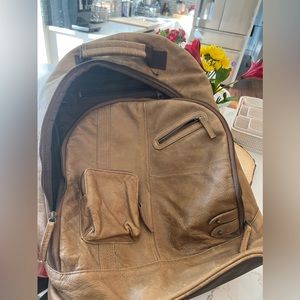 Leather cross body (one strap) book bag